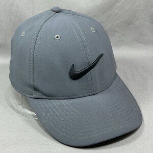 Nike Dri Fit Legacy91 Hook & Loop Hat Gray Adjustable Swoosh Performance Mens
